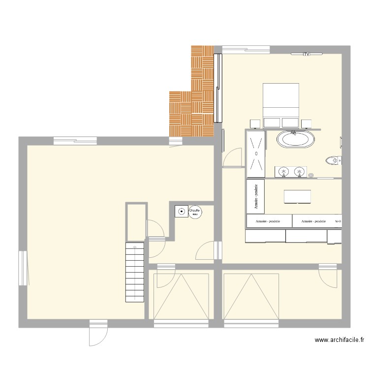 extension maison. Plan de 0 pièce et 0 m2