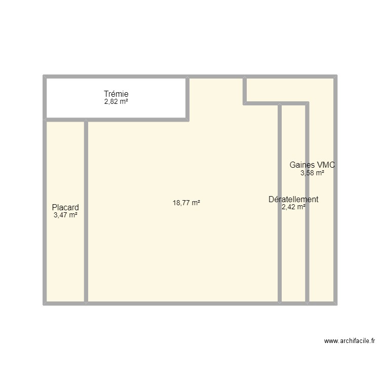 Combles. Plan de 0 pièce et 0 m2