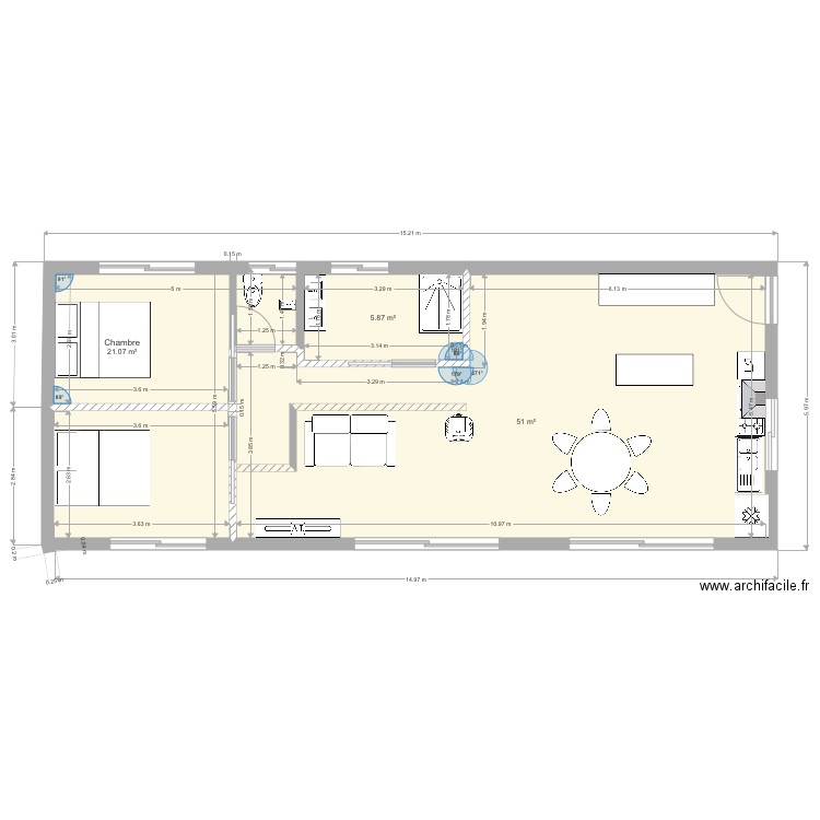 Maison écurie. Plan de 0 pièce et 0 m2