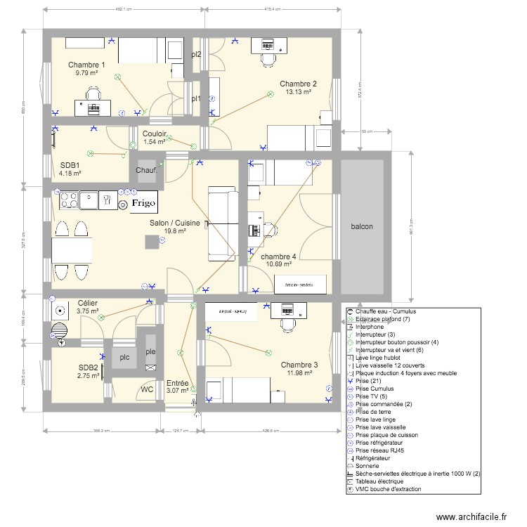 appartement renovation v7. Plan de 0 pièce et 0 m2