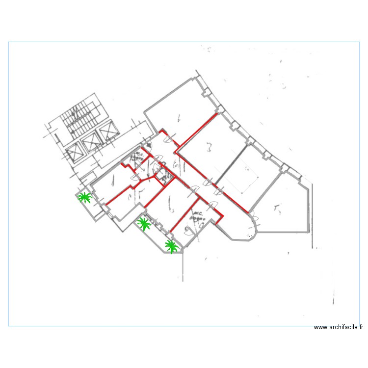 demolizione a. Plan de 7 pièces et 269 m2