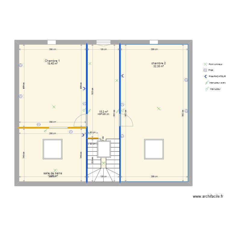 Amenagement étage Souton. Plan de 0 pièce et 0 m2