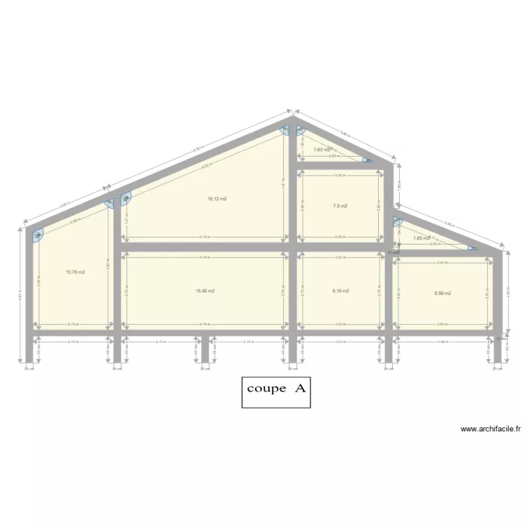 coupeA. Plan de coupeA. Plan de