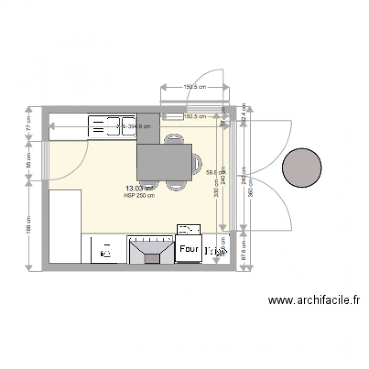 verdrin cuisine carré. Plan de 0 pièce et 0 m2