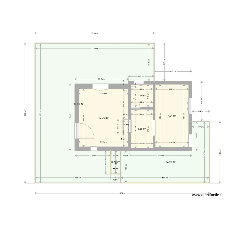 Cabanon. Plan de 