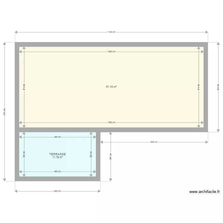 TERRASSE MILLET. Plan de 