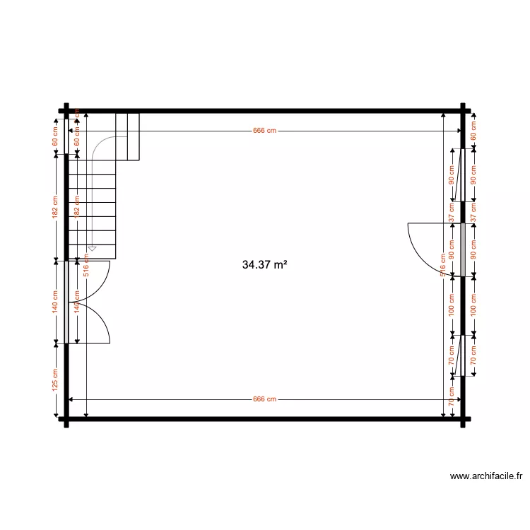 RDC Chalet 34 M Devis. Plan de 