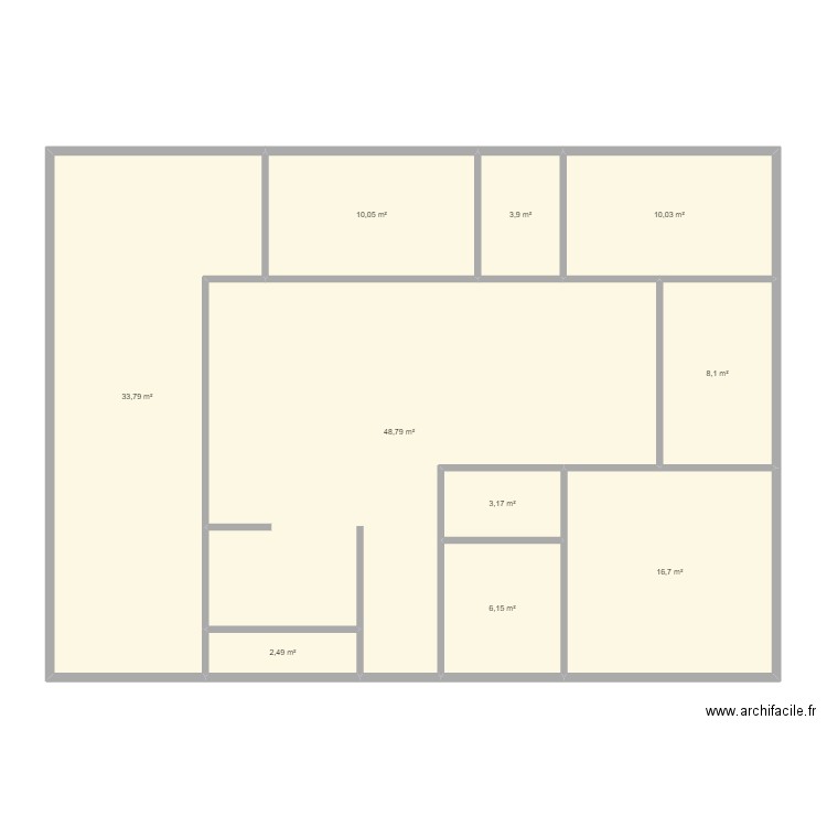 Plan BN1. Plan de 10 pièces et 143 m2