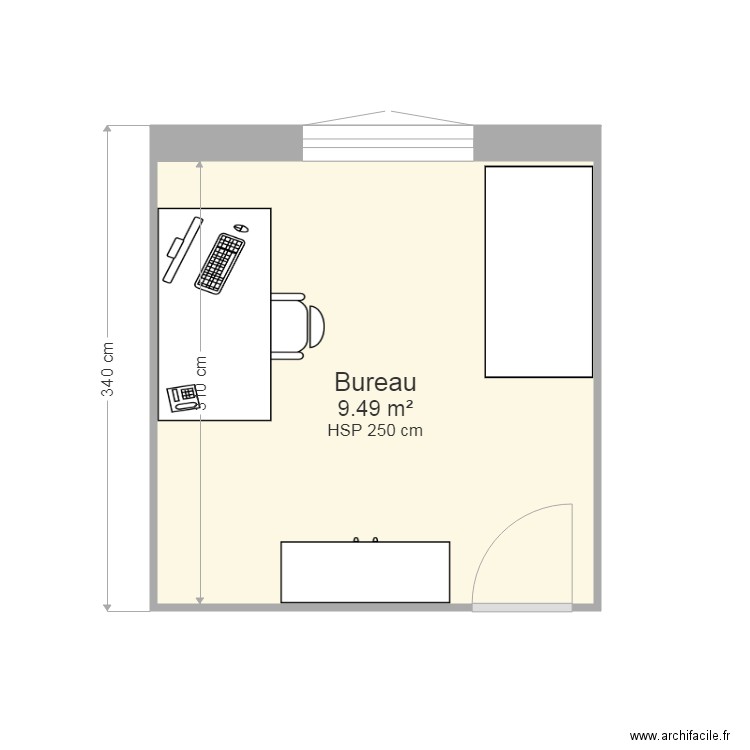 bureau. Plan de 0 pièce et 0 m2