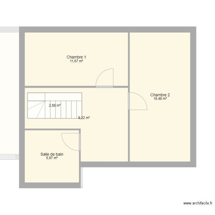 MANGERET. Plan de 9 pièces et 110 m2