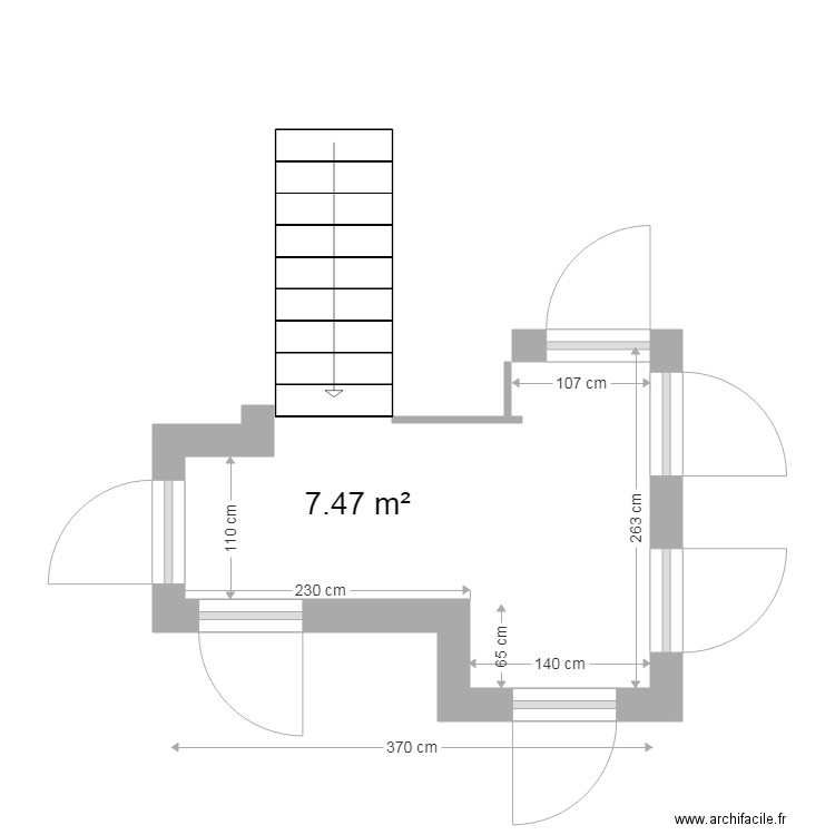 couloir. Plan de 0 pièce et 0 m2