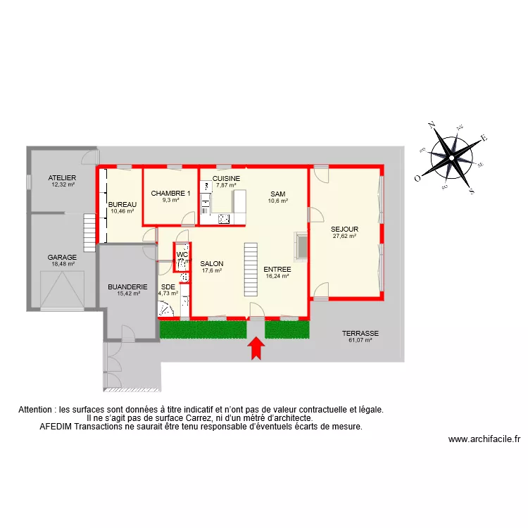 BI 6653 RDC . Plan de 