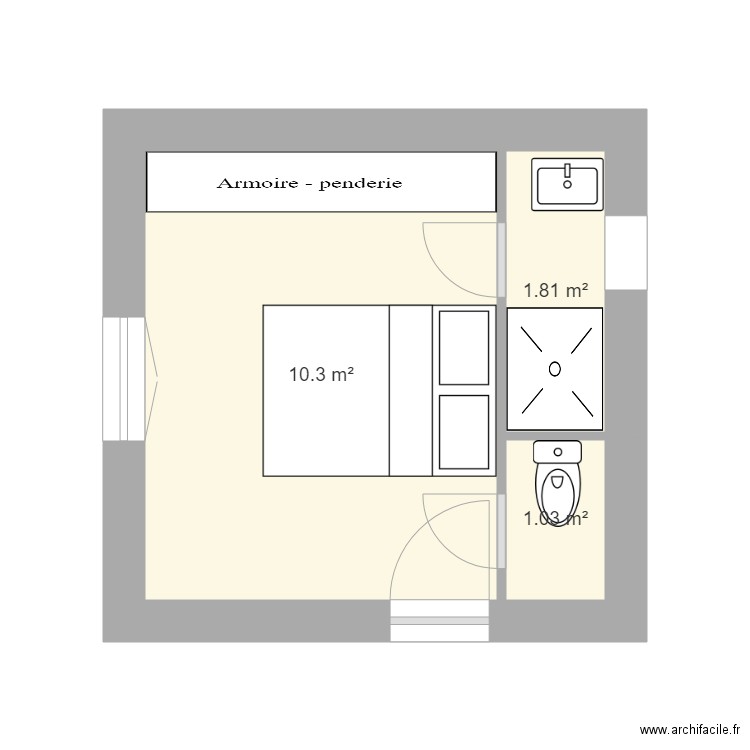 SUITE PARENTALE. Plan de 0 pièce et 0 m2