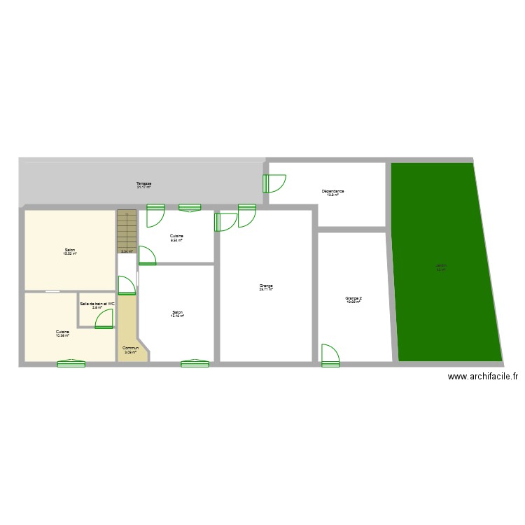 RDC Saints. Plan de 0 pièce et 0 m2