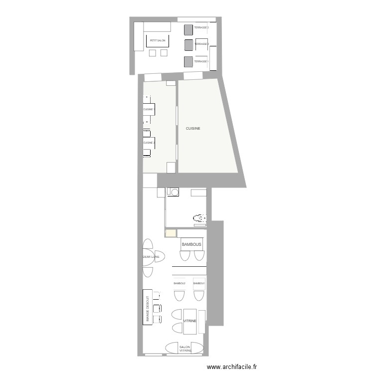 NOV 2021 MARCHE NOEL. Plan de 2 pièces et 21 m2