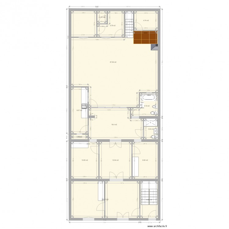 Padre Isla 19 bajos. Plan de 0 pièce et 0 m2