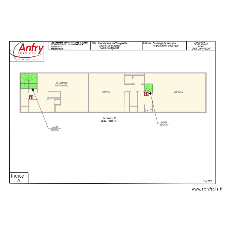 Mannoir Tourgéville N2 AILE OUEST. Plan de 0 pièce et 0 m2