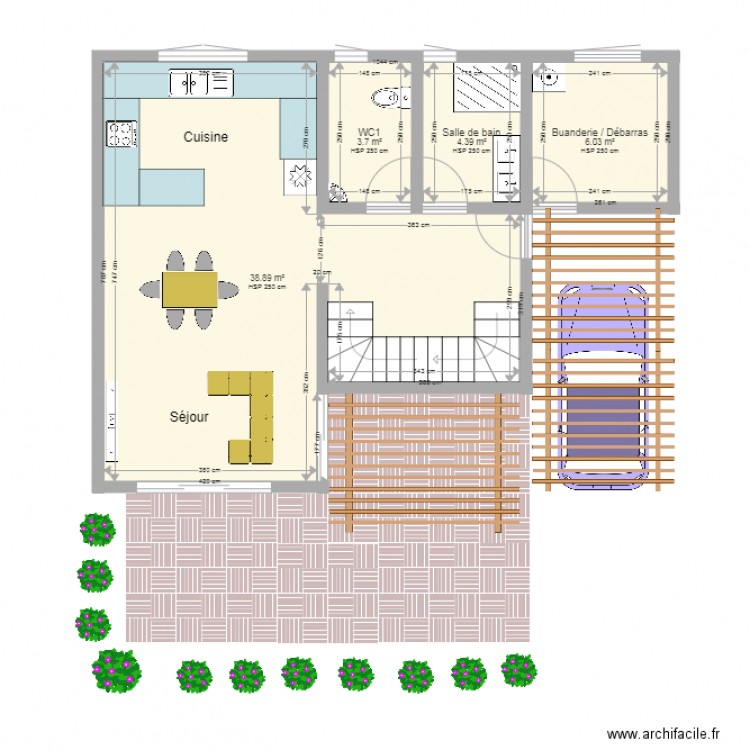 Maison Bioclimatique. Plan de 0 pièce et 0 m2