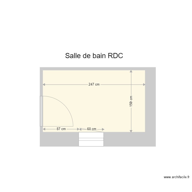 SDB 1 Mittainville Base avec cotes. Plan de 0 pièce et 0 m2