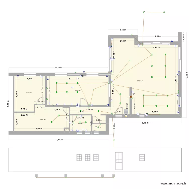 deyris hossegor. Plan de 7  et 125 m²