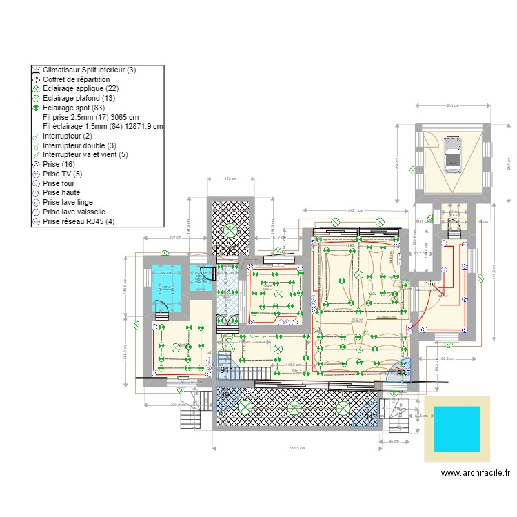 plan electricte  185. Plan de 0 pièce et 0 m2