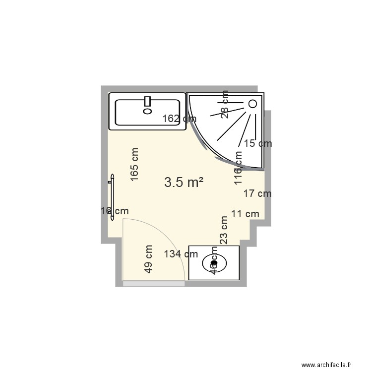 paris20 sdb. Plan de 0 pièce et 0 m2