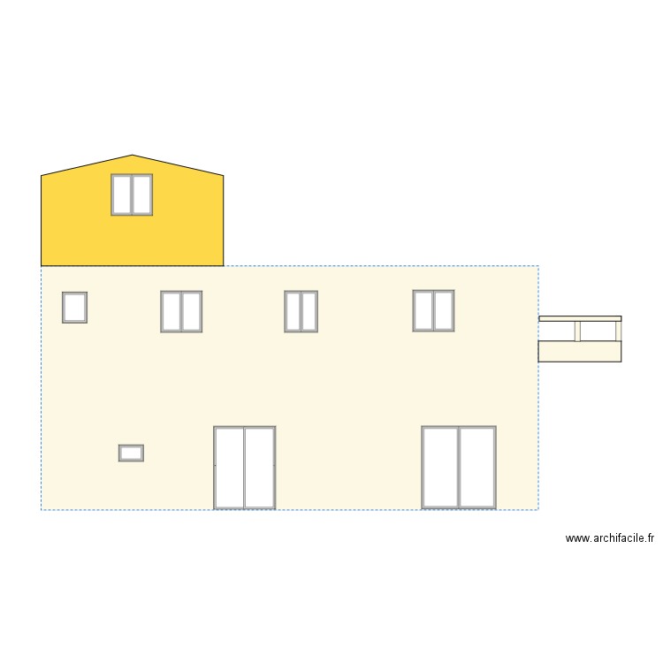 facade ouest modifié. Plan de 0 pièce et 0 m2