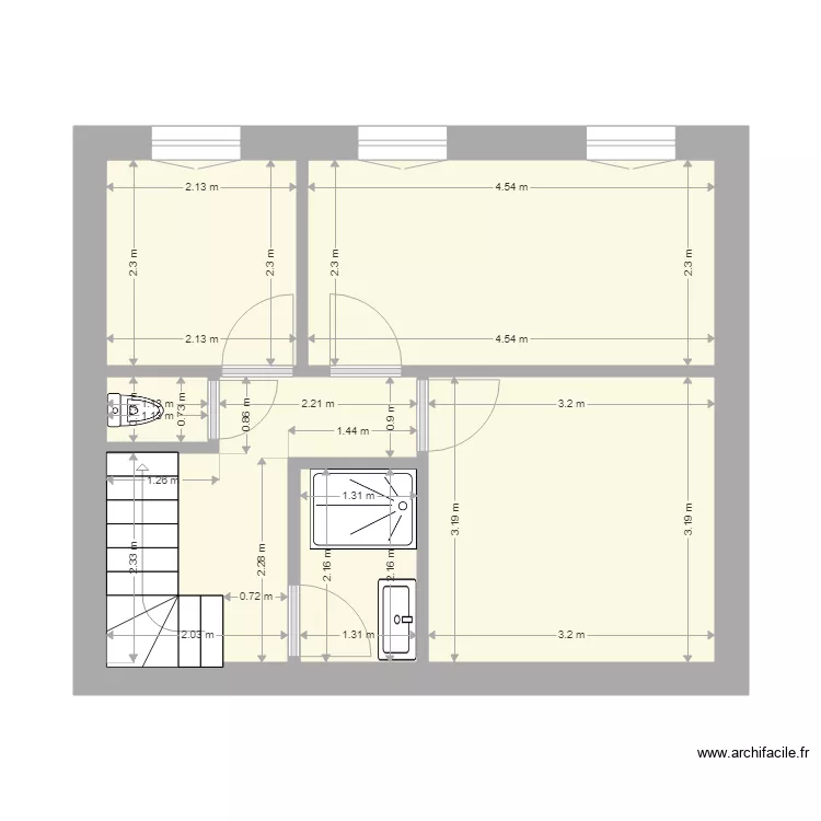 etage zaza . Plan de 