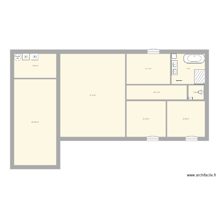 MAISON TERRAIN DU BAS. Plan de 0 pièce et 0 m2