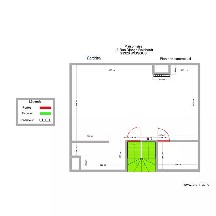 ODOLANT COMBLES AVEC MESURE . Plan de 