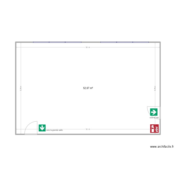 Salle ARDRES petite salle municipale échelle. Plan de 0 pièce et 0 m2