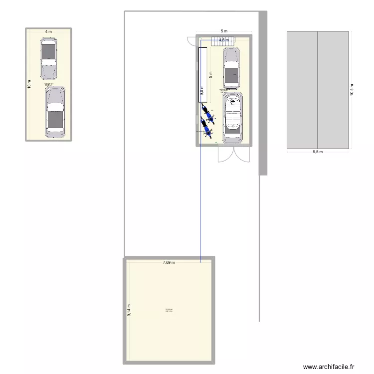 garage. Plan de garage. Plan de