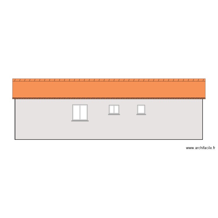 Façade Nord. Plan de 0 pièce et 0 m2