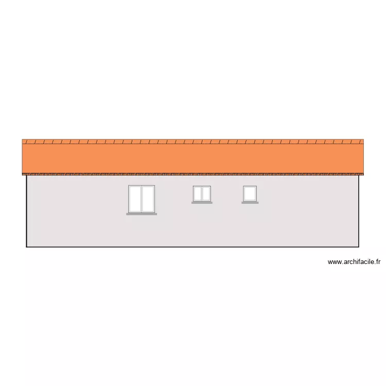 Fa&ccedil;ade Nord. Plan de 
