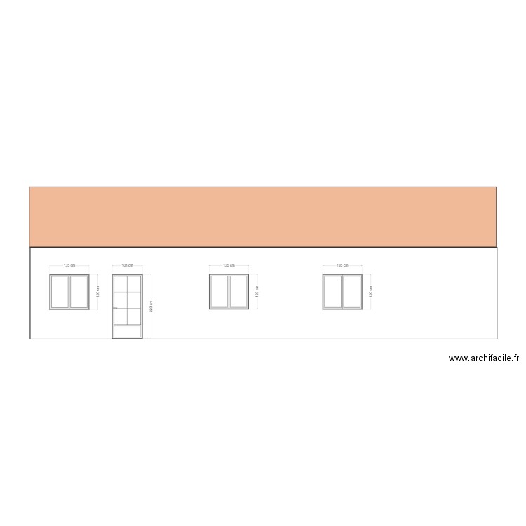 FACADE Mezerolles dimensions 2. Plan de 0 pièce et 0 m2