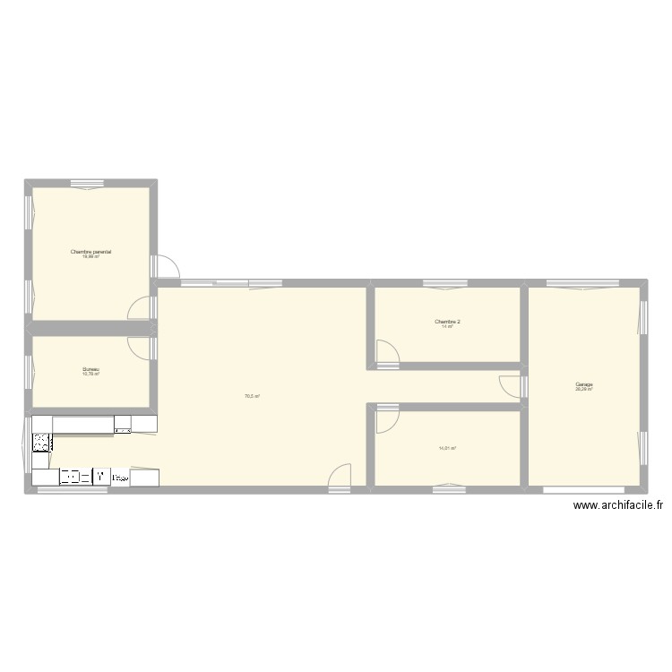 Plan Maison France. Plan de 6 pièces et 158 m2