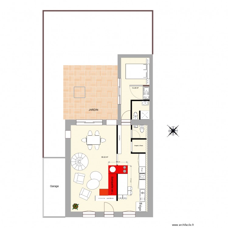 Maison RDC. Plan de 0 pièce et 0 m2