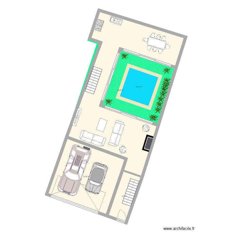 Mediatheque_plan_Patio. Plan de 15 pièces et 435 m2