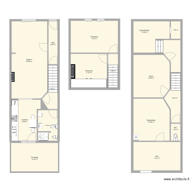 Marie Louise Naveau . Plan de 0 pièce et 0 m2