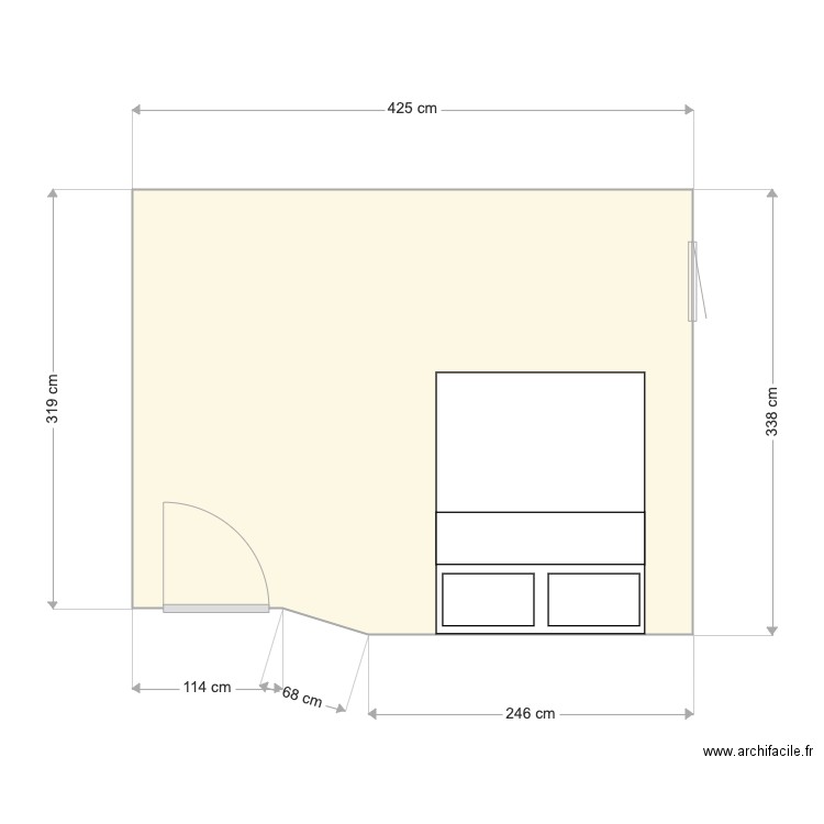 CHAMBRE CH.P. Plan de 0 pièce et 0 m2