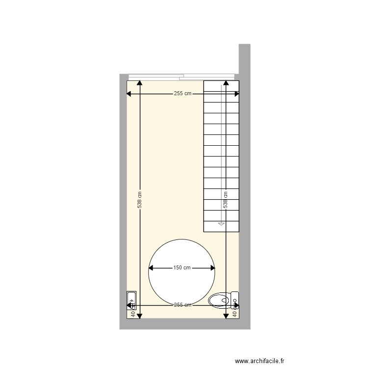 WC Hermine. Plan de 0 pièce et 0 m2