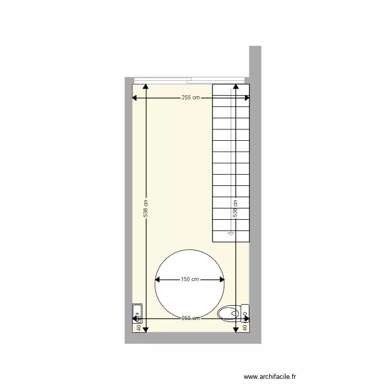 WC Hermine. Plan de 