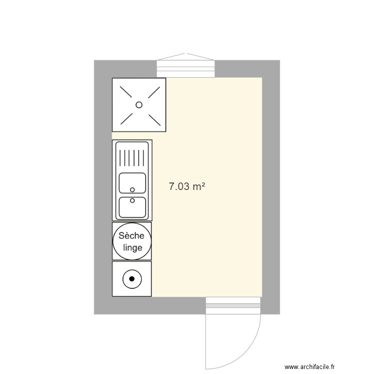 buanderie. Plan de 0 pièce et 0 m2