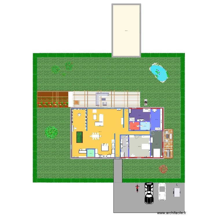 Projet maison. Plan de 11 pièces et 311 m2