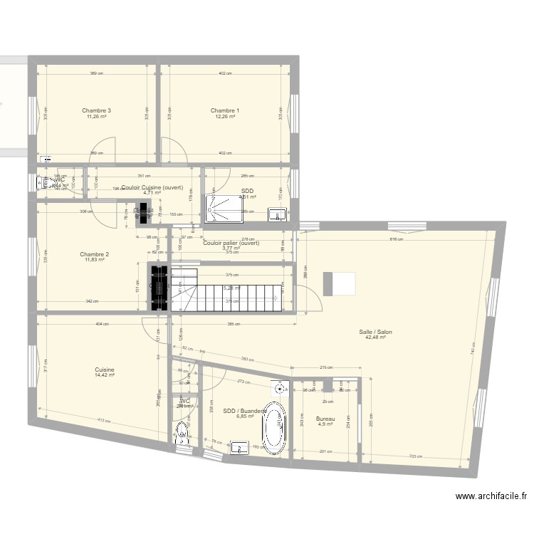 Café Garnier Mesuré vdef petit bureau. Plan de 0 pièce et 0 m2