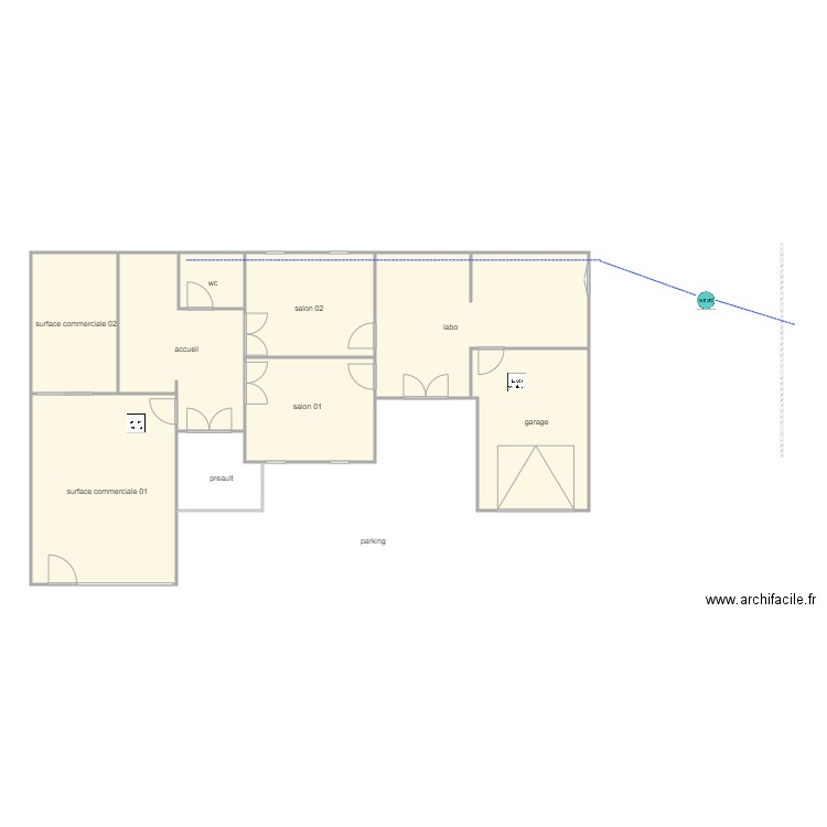 sci carradu funé ass. Plan de 9 pièces et 131 m2