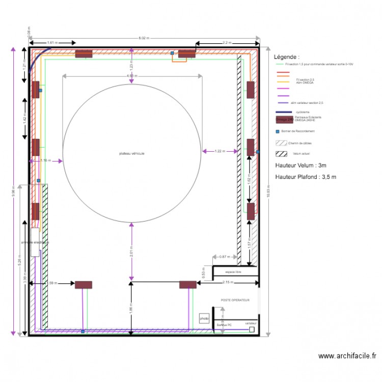 Renovation studio aramis . Plan de 0 pièce et 0 m2