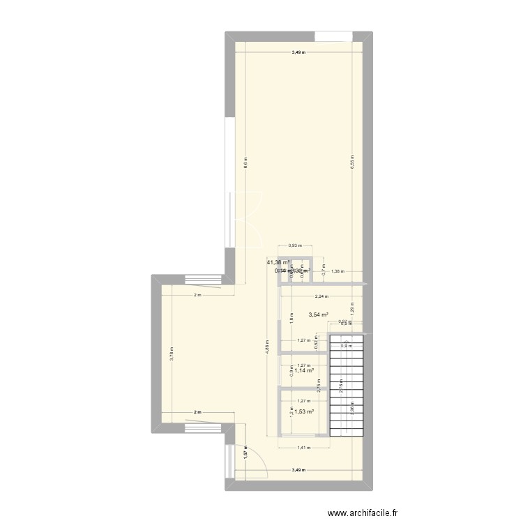 chambre 7 savaron. Plan de 6 pièces et 48 m2