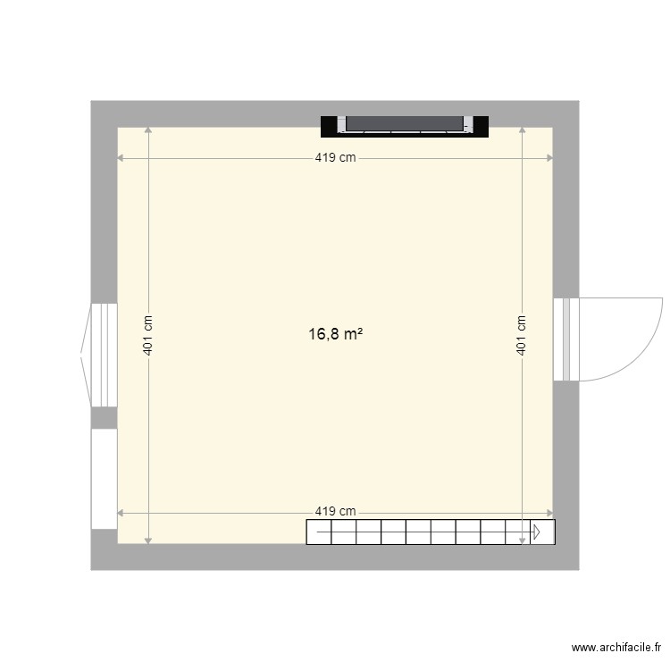 maison marigny 2. Plan de 1 pièce et 17 m2