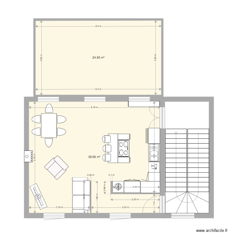 RDC. Plan de 0 pièce et 0 m2